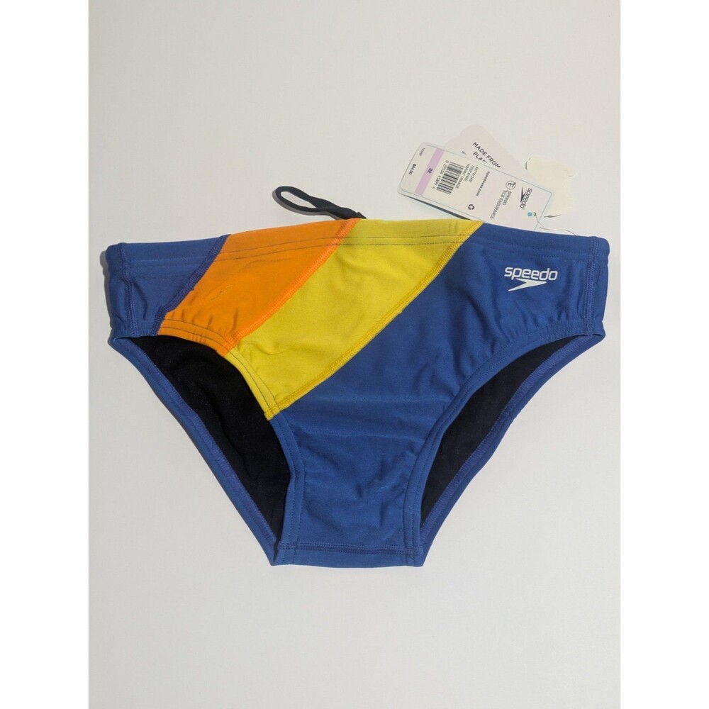 Speedo Eco Endurance Colorblock Swim Brief Vibrant Orange Mens 28